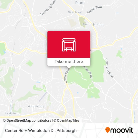 Mapa de Center Rd + Wimbledon Dr
