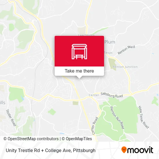 Mapa de Unity Trestle Rd + College Ave
