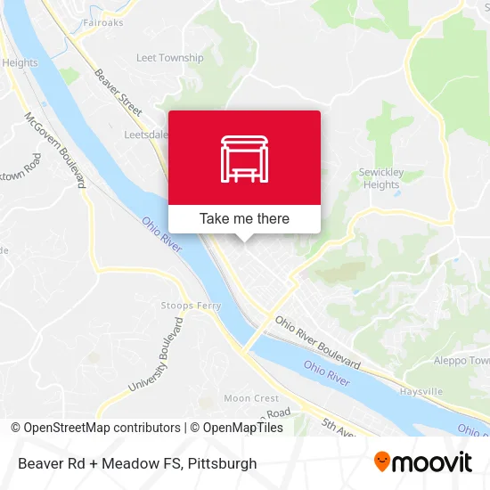 Mapa de Beaver Rd + Meadow FS