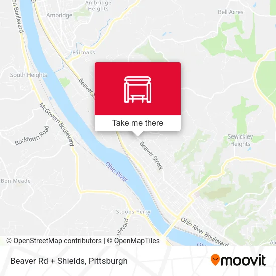 Mapa de Beaver Rd + Shields