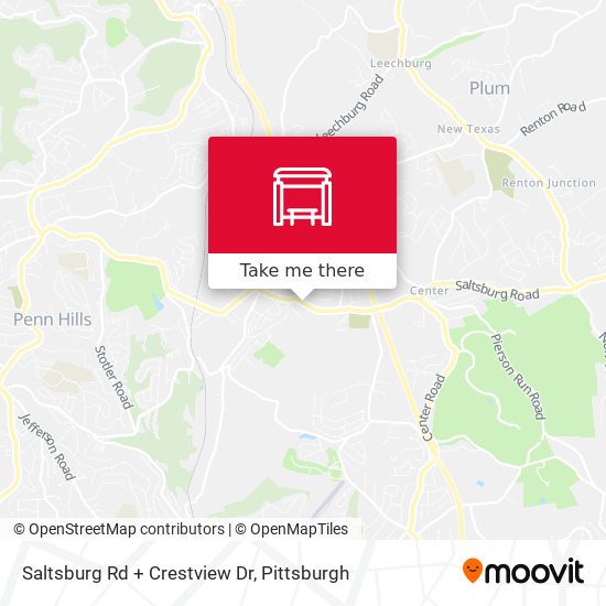 Saltsburg Rd + Crestview Dr map