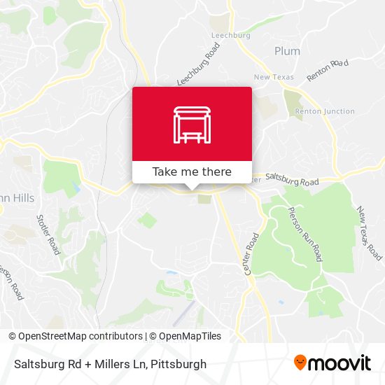 Saltsburg Rd + Millers Ln map