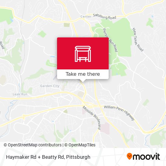 Haymaker Rd + Beatty Rd map