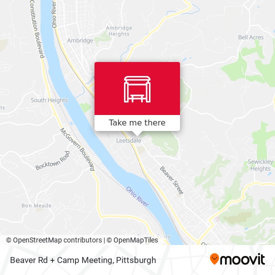 Beaver Rd + Camp Meeting map