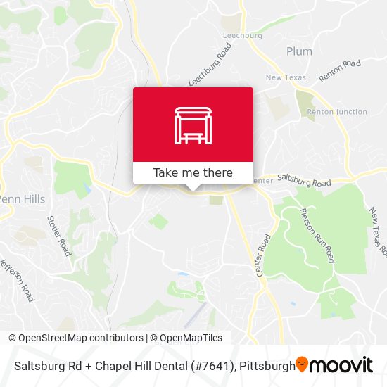 Mapa de Saltsburg Rd + Chapel Hill Dental (#7641)