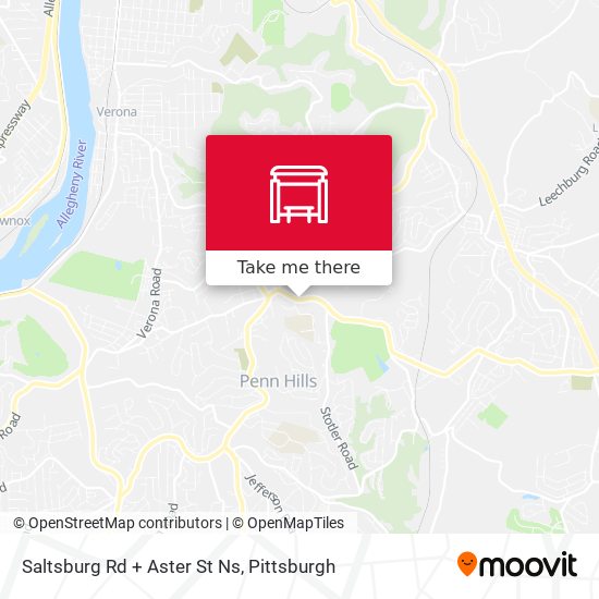 Saltsburg Rd + Aster St Ns map