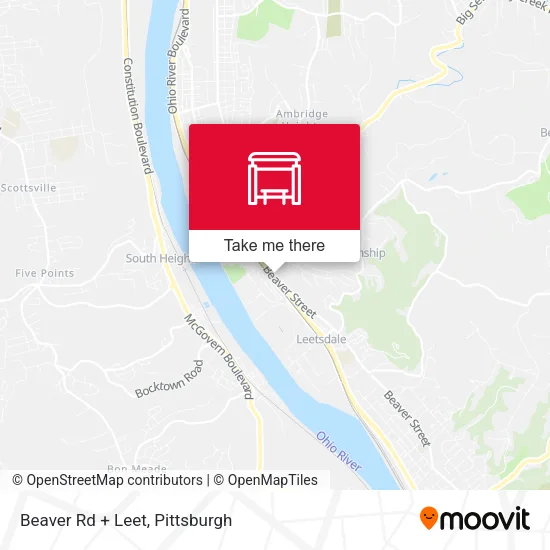 Mapa de Beaver Rd + Leet