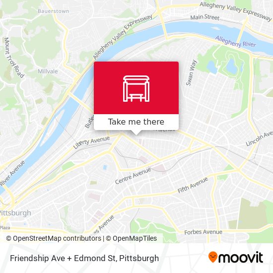 Friendship Ave + Edmond St map