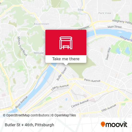 Mapa de Butler St + 46th
