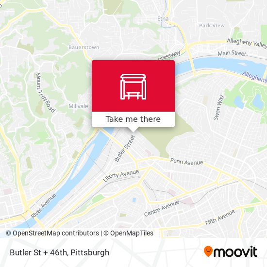 Mapa de Butler St + 46th
