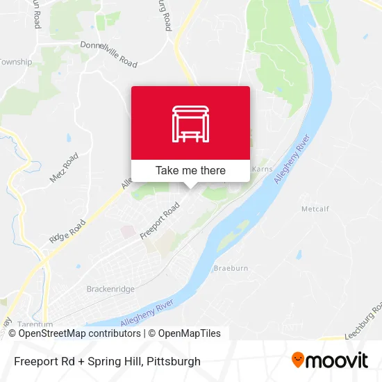 Freeport Rd + Spring Hill map