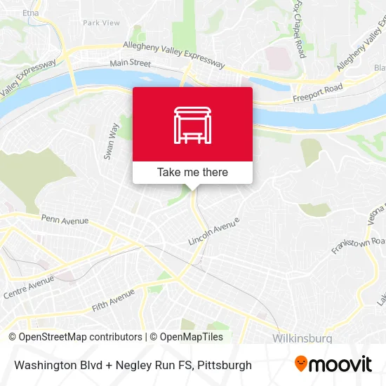 Washington Blvd + Negley Run FS map