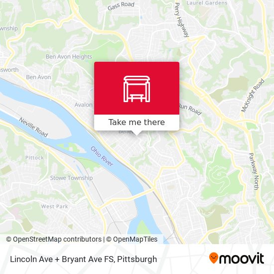 Lincoln Ave + Bryant Ave FS map