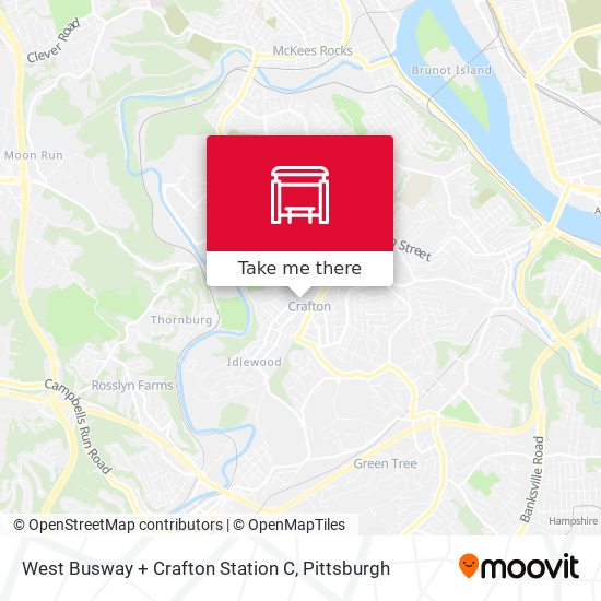 West Busway + Crafton Station C map