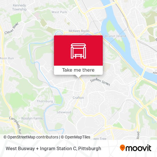 West Busway + Ingram Station C map