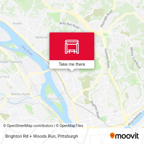 Mapa de Brighton Rd + Woods Run