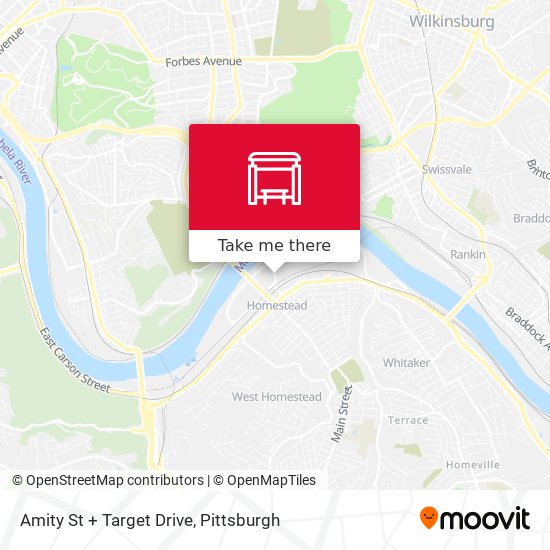 Mapa de Amity St + Target Drive