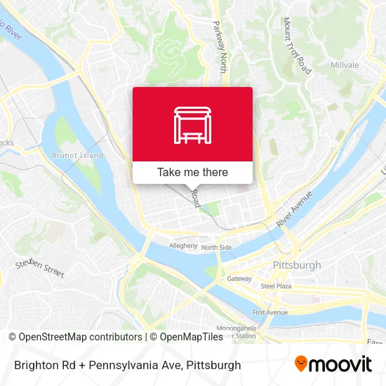 Mapa de Brighton Rd + Pennsylvania Ave