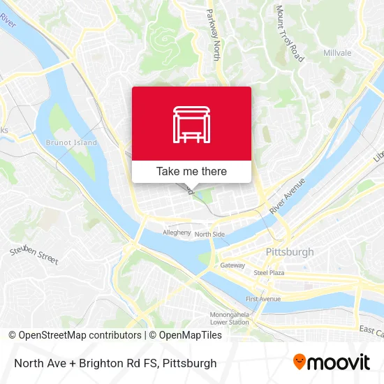 North Ave + Brighton Rd FS map