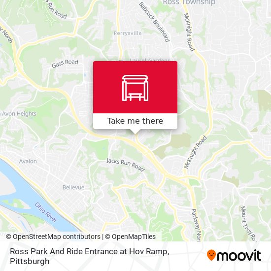 Ross Park And Ride Entrance at Hov Ramp map