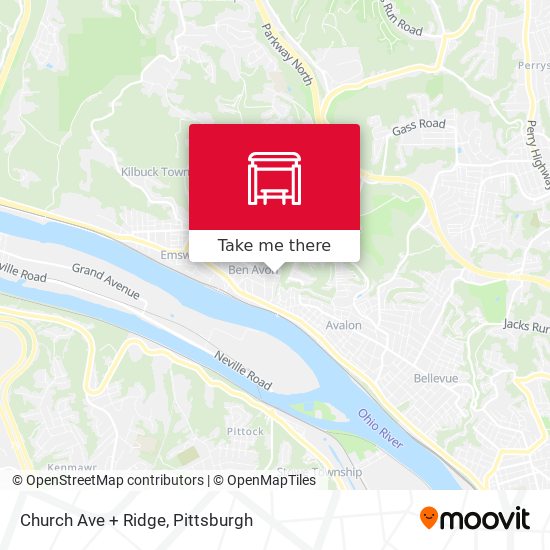 Church Ave + Ridge map