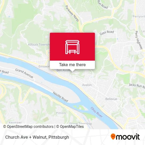 Church Ave + Walnut map
