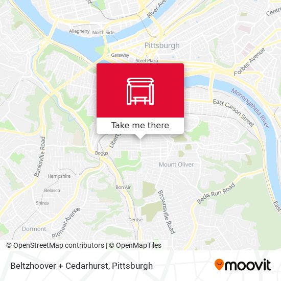 Beltzhoover + Cedarhurst map