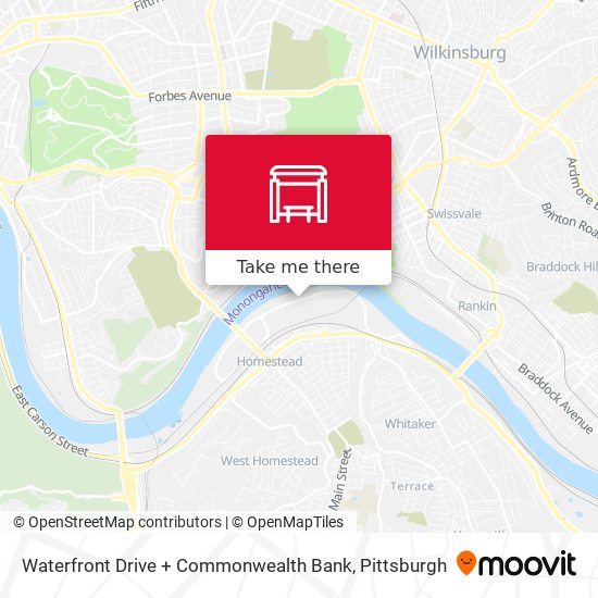 Waterfront Drive + Commonwealth Bank map