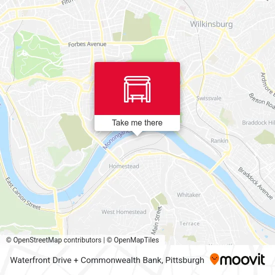 Waterfront Drive + Commonwealth Bank map