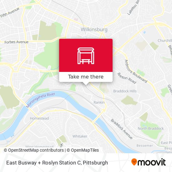 East Busway + Roslyn Station C map