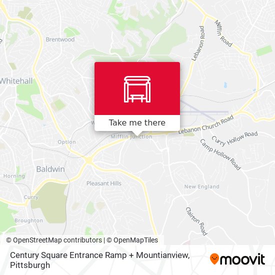 Century Square Entrance Ramp + Mountianview map