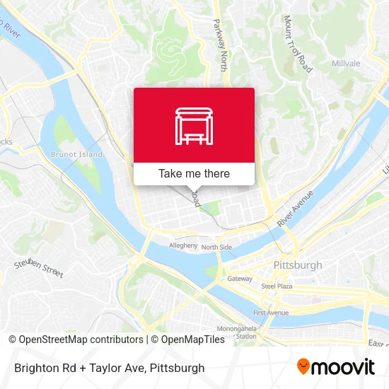 Mapa de Brighton Rd + Taylor Ave