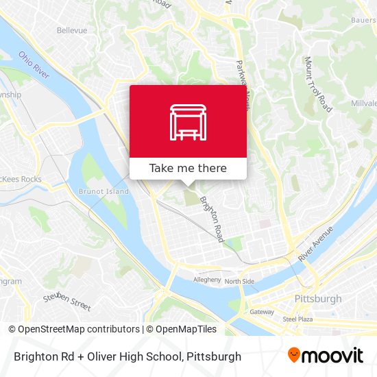 Brighton Rd + Oliver High School map
