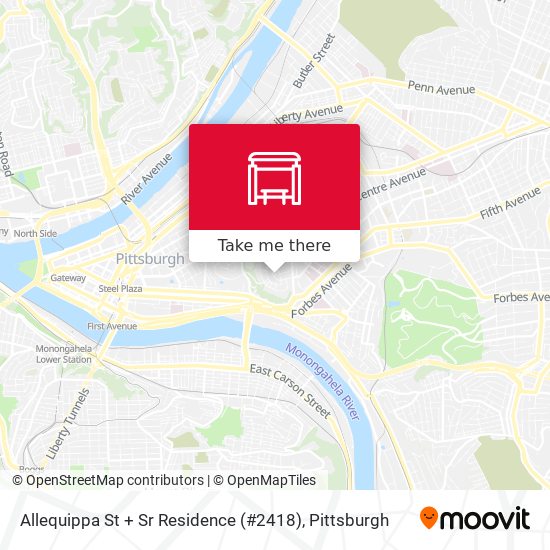 Allequippa St + Sr Residence (#2418) map