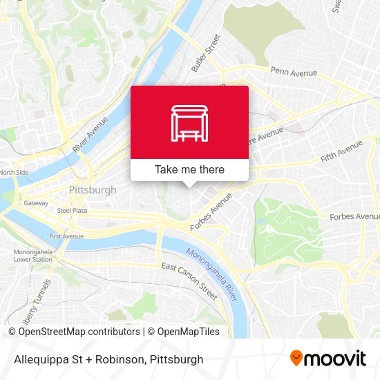 Mapa de Allequippa St + Robinson