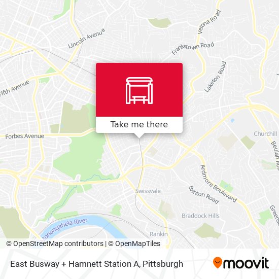 East Busway + Hamnett Station A map