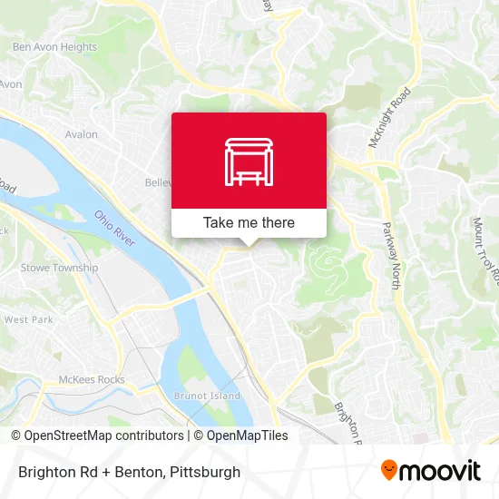 Brighton Rd + Benton map