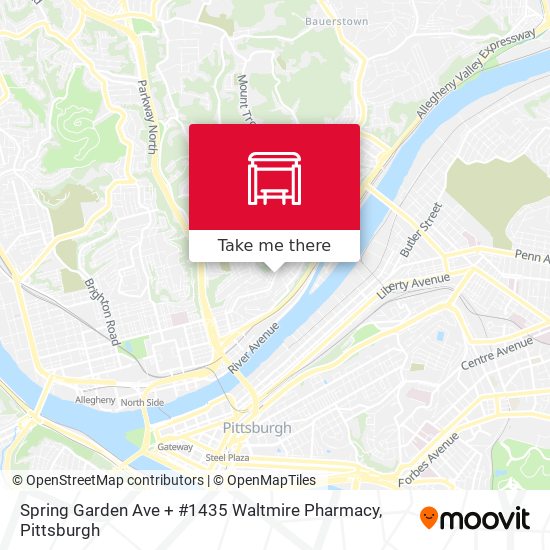 Mapa de Spring Garden Ave + #1435 Waltmire Pharmacy