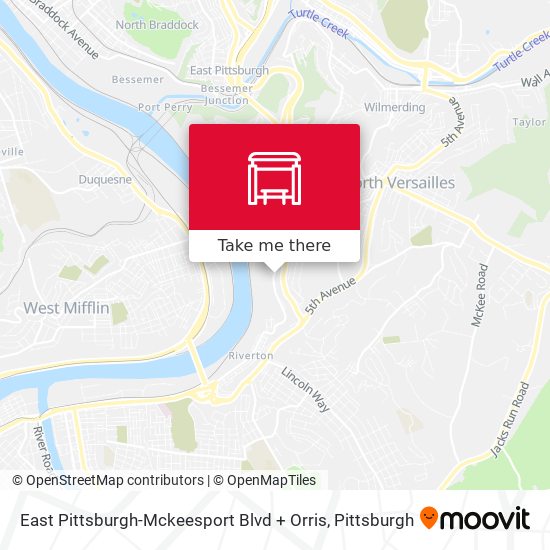 Mapa de East Pittsburgh-Mckeesport Blvd + Orris