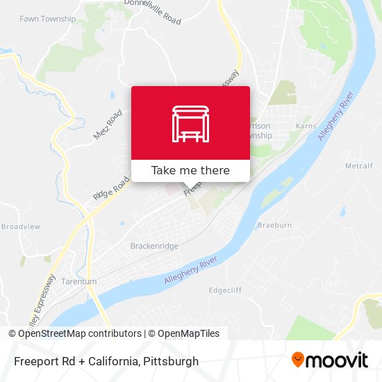 Freeport Rd + California map