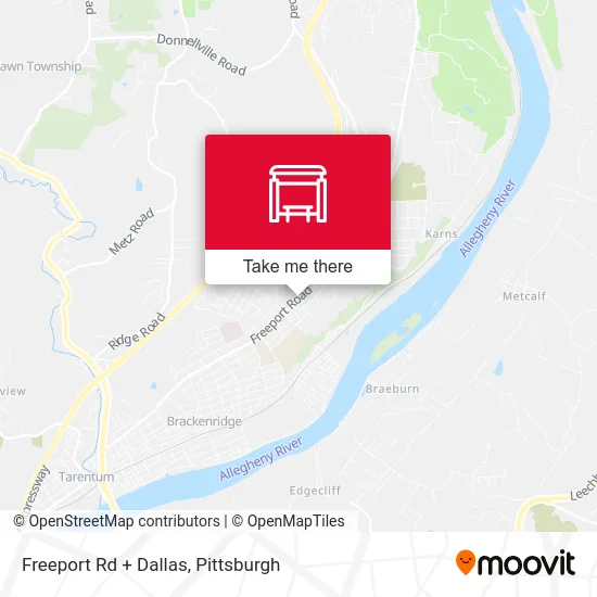 Freeport Rd + Dallas map