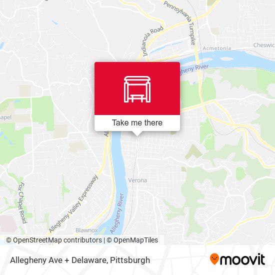 Allegheny Ave + Delaware map