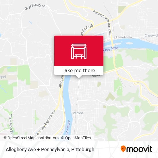 Mapa de Allegheny Ave + Pennsylvania