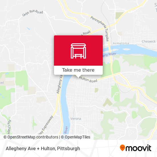 Allegheny Ave + Hulton map