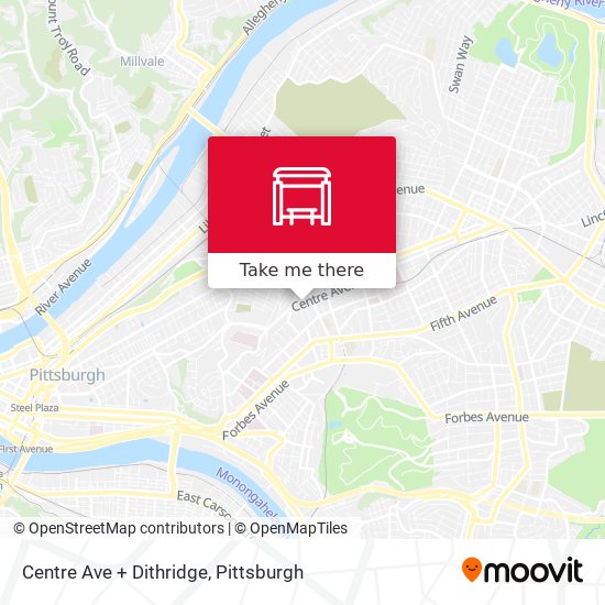Centre Ave + Dithridge map