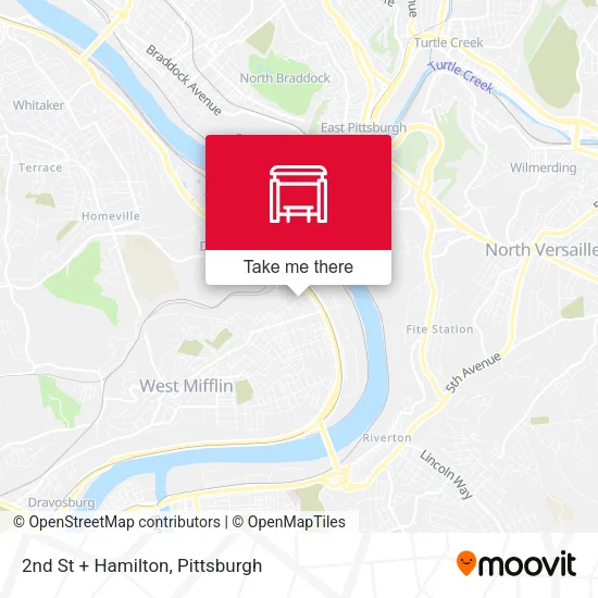 Mapa de 2nd St + Hamilton