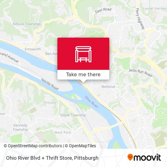 Mapa de Ohio River Blvd + Thrift Store