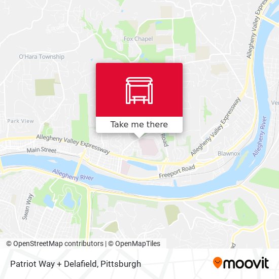Patriot Way + Delafield map