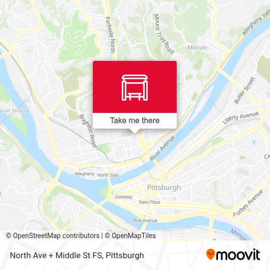 North Ave + Middle St FS map