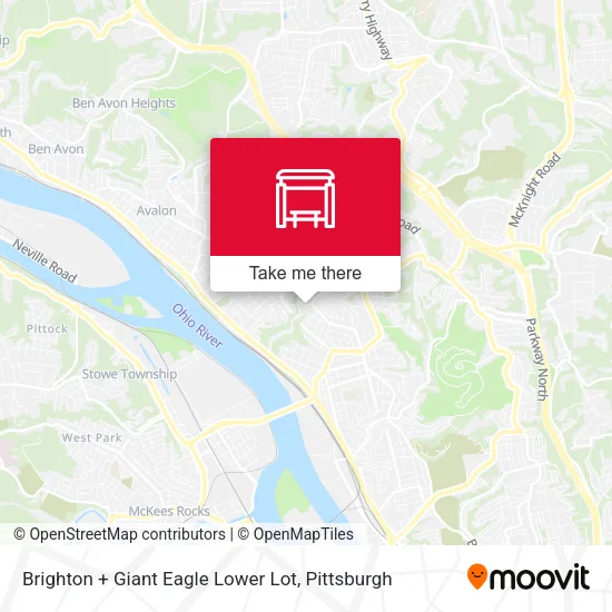 Mapa de Brighton + Giant Eagle Lower Lot